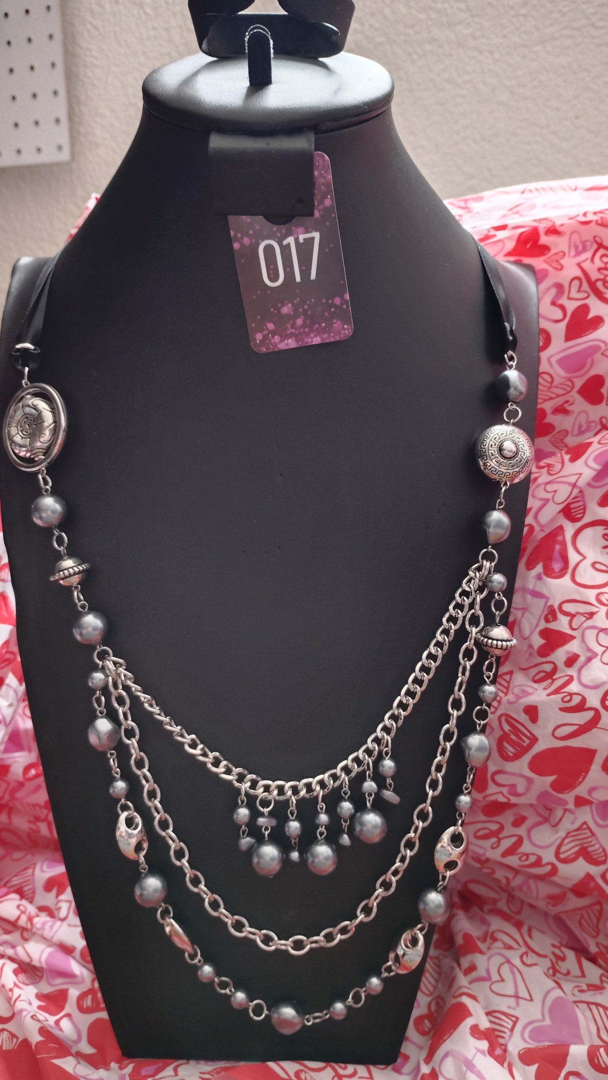 All the trimming black necklace