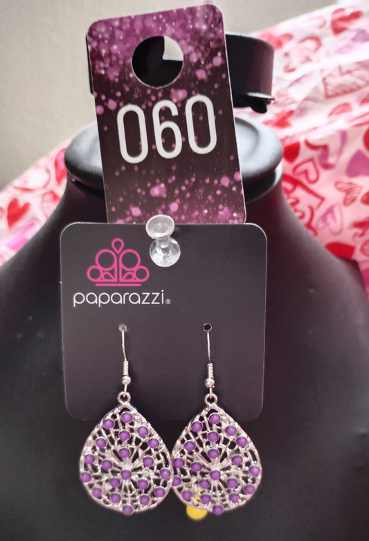 Botanical purple earrings