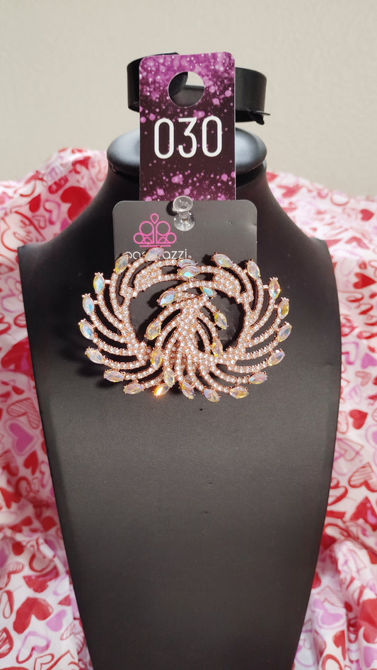 Fanfare copper earrings
