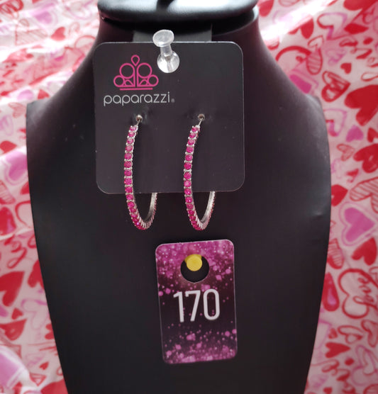 Finish pink earrings