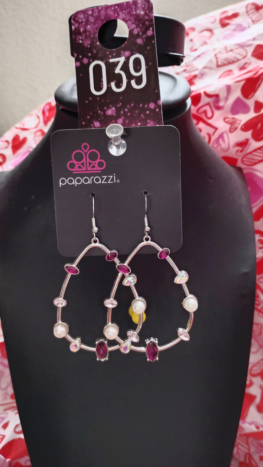 Dazzling pink earrings
