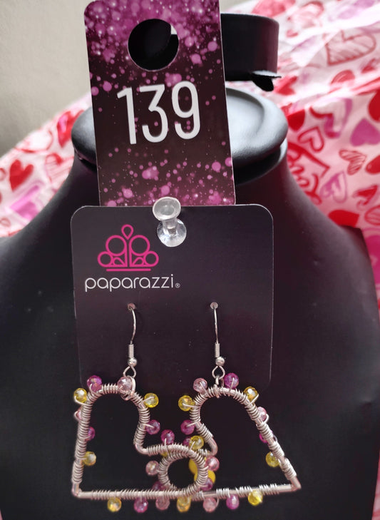 Multi heart earrings