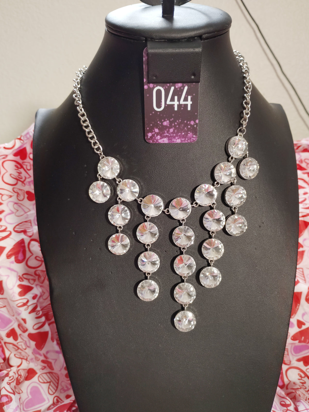 Silver bling necklace